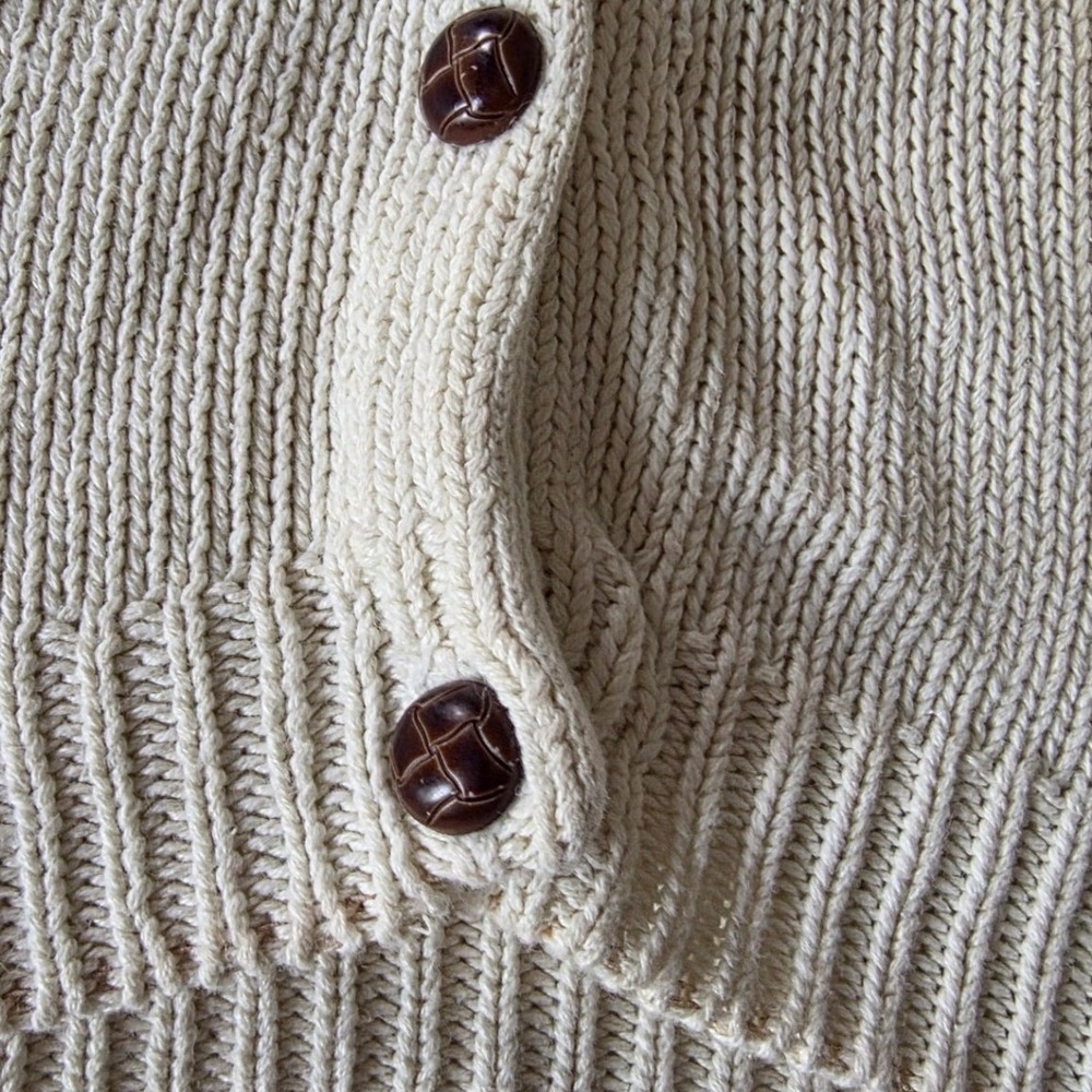 Vintage Chaus Romantic Cream Cardigan Med Oversized Crochet Ruffles Grandmacore - Picture 3 of 8
